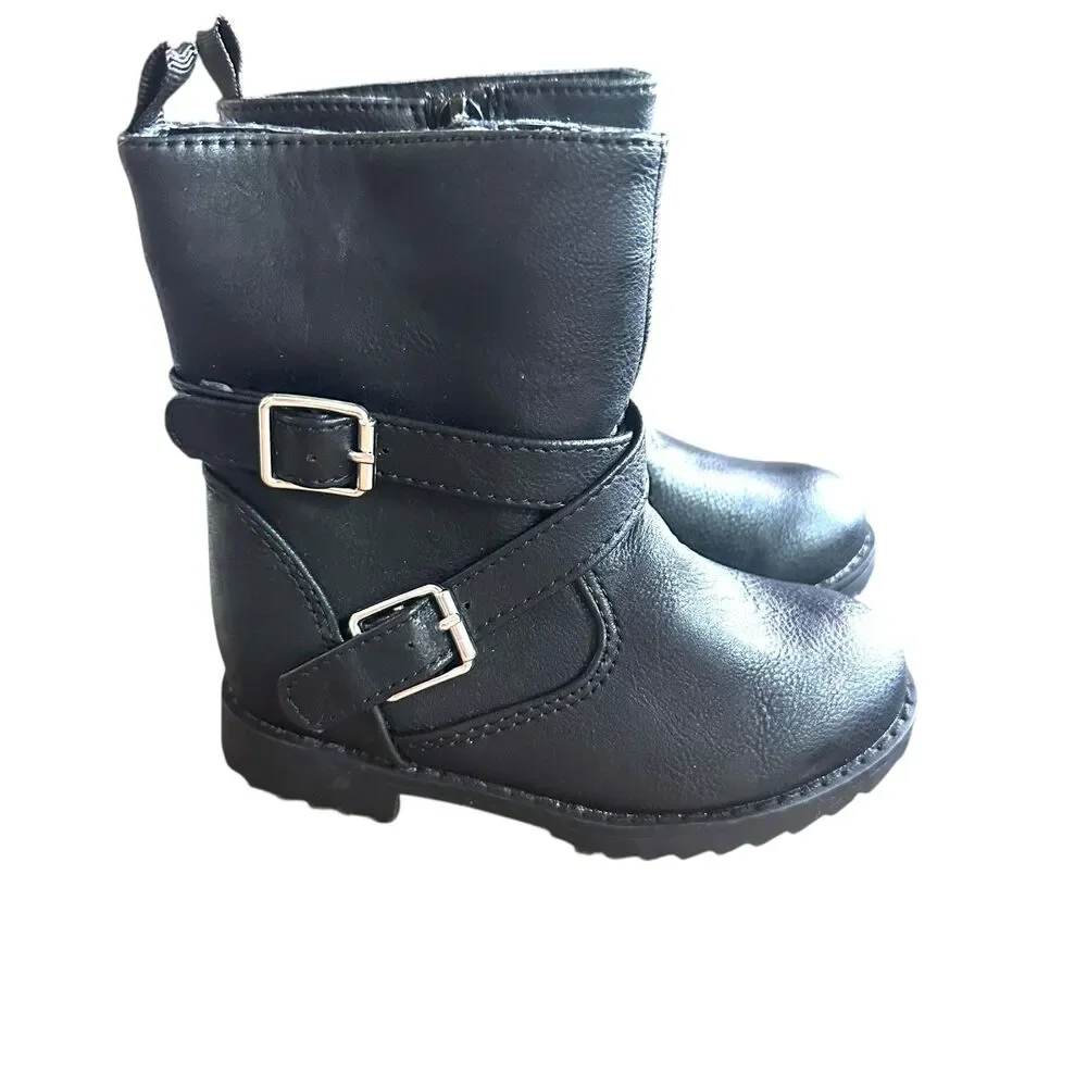 GAP BABY Faux Leather Moto Boot NWOT Sz T7‎